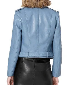 womens-multi-zipper-pockets-blue-faux-leather-jacket