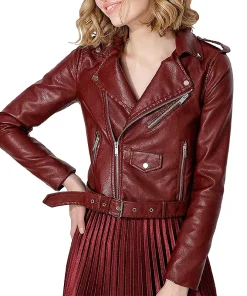 womens-multi-zipper-pockets-maron-faux-leather-jacket