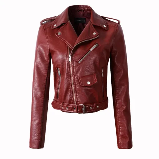 womens-multi-zipper-pockets-maron-faux-leather-jacket