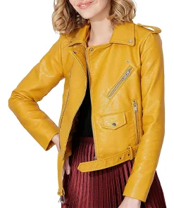 womens-multi-zipper-pockets-yellow-faux-leather-jacket