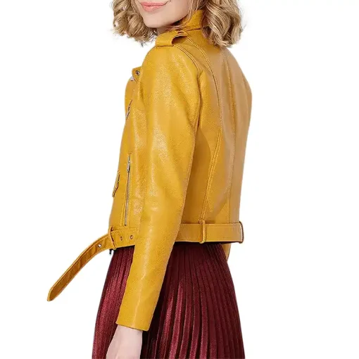 womens-multi-zipper-pockets-yellow-faux-leather-jacket