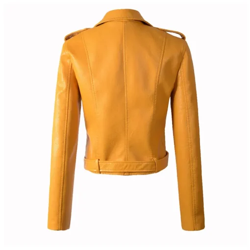 womens-multi-zipper-pockets-yellow-faux-leather-jacket