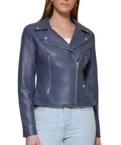 womens-pacific-dark-navy-blue-faux-leather-moto-jacket