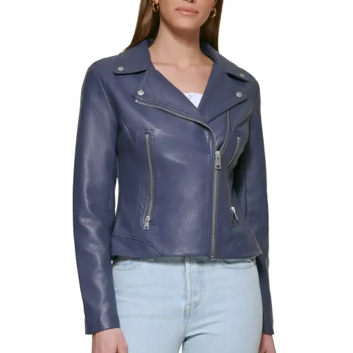 womens-pacific-dark-navy-blue-faux-leather-moto-jacket