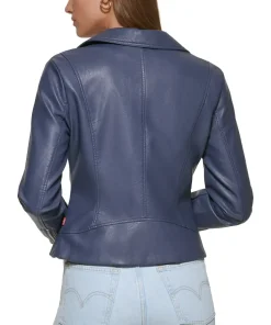 womens-pacific-dark-navy-blue-faux-leather-moto-jacket