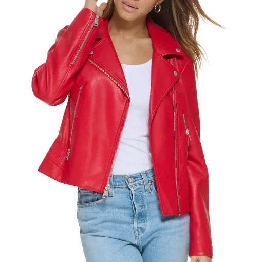 womens-pacific-red-faux-leather-moto-jacket