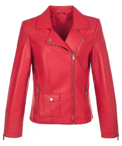 womens-quilted-red-faux-leather-biker-jacket