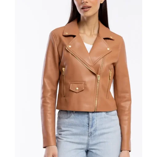 womens-regular-fit-brown-faux-leather-biker-jacket