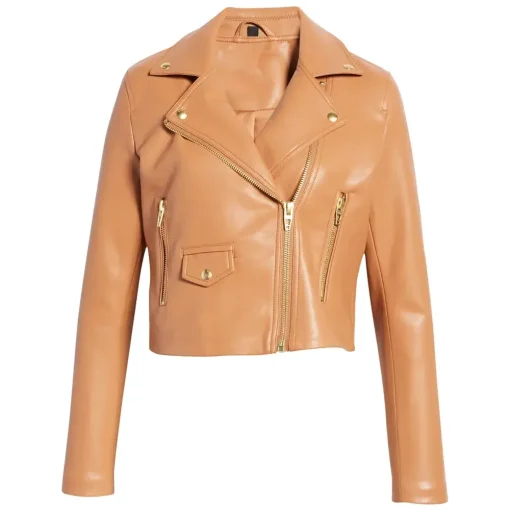 womens-regular-fit-brown-faux-leather-biker-jacket