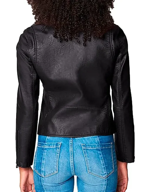 womens-semi-fitted-black-faux-leather-motorcycle-jacket