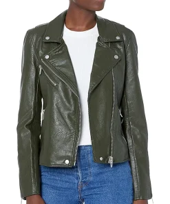 womens-semi-fitted-blackish-green-faux-leather-motorcycle-jacket