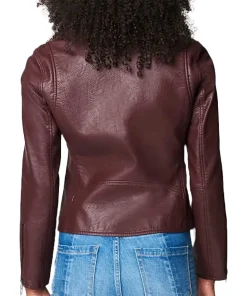 womens-semi-fitted-dark-burgundy-faux-leather-jacket