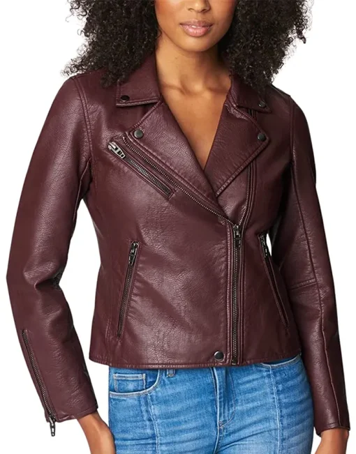 womens-semi-fitted-dark-burgundy-faux-leather-motorcycle-jacket