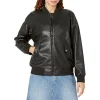 womens-slim-fit-black-faux-leather-bomber-jacket
