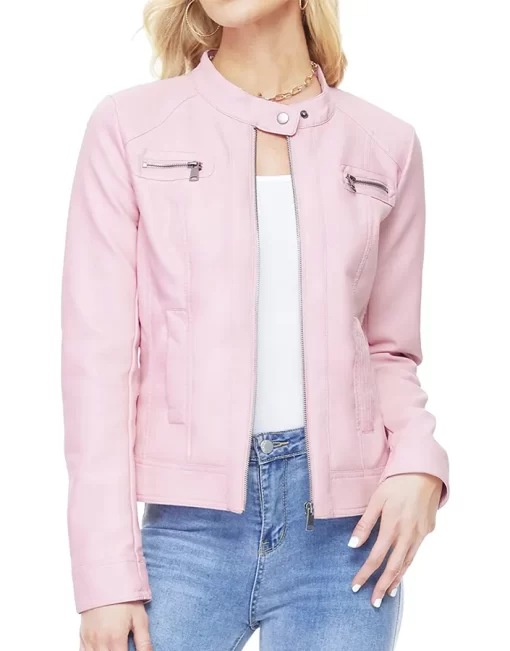 womens-snap-button-collar-light-pink-faux-leather-jacket