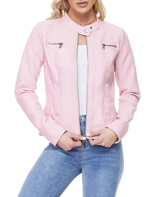 womens-snap-button-collar-light-pink-faux-leather-jacket