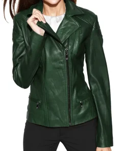 womens-stylish-green-faux-leather-moto-biker-jacket