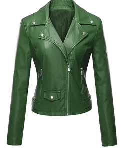 womens-stylish-green-faux-leather-moto-jacket