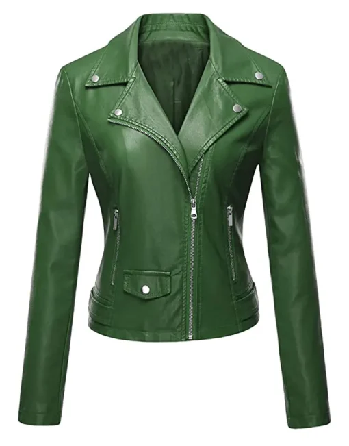 womens-stylish-green-faux-leather-moto-jacket