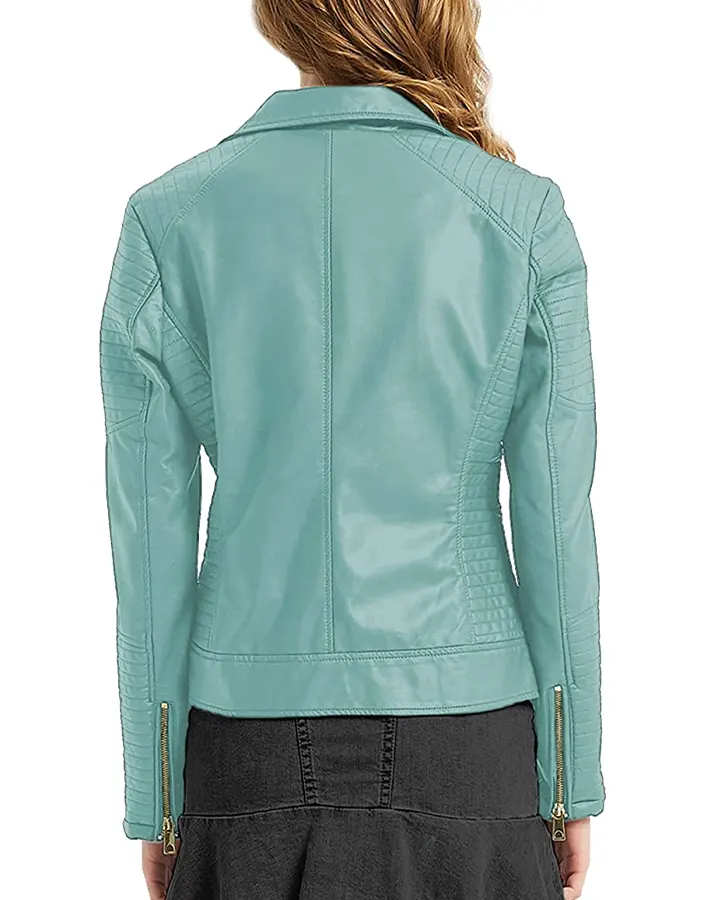 womens-tiffany-blue-faux-leather-casual-jacket-4 womens-tiffany-blue-faux-leather-casual-jacket