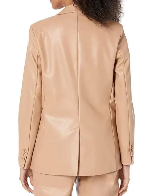 womens-trendy-camel-faux-leather-blazer