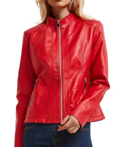 womens-trendy-red-faux-leather-moto-jacket