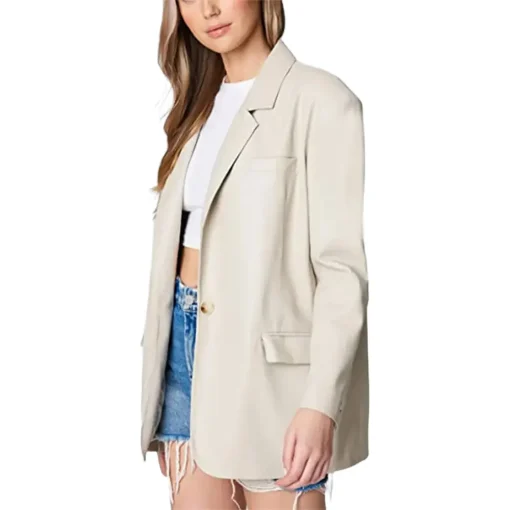 womens-white-faux-leather-blazer