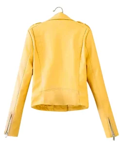 womens-yellow-faux-leather-classic-motorcycle-jacket