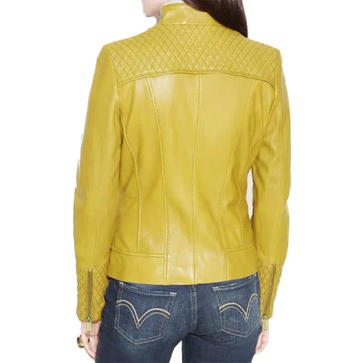 womens-yellow-faux-leather-slim-fit-biker-jacket