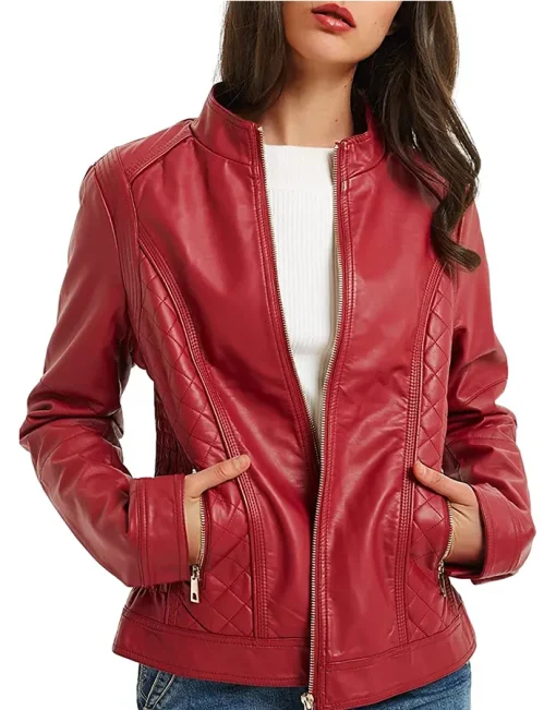 womens-zip-up-red-faux-leather-moto-jacket