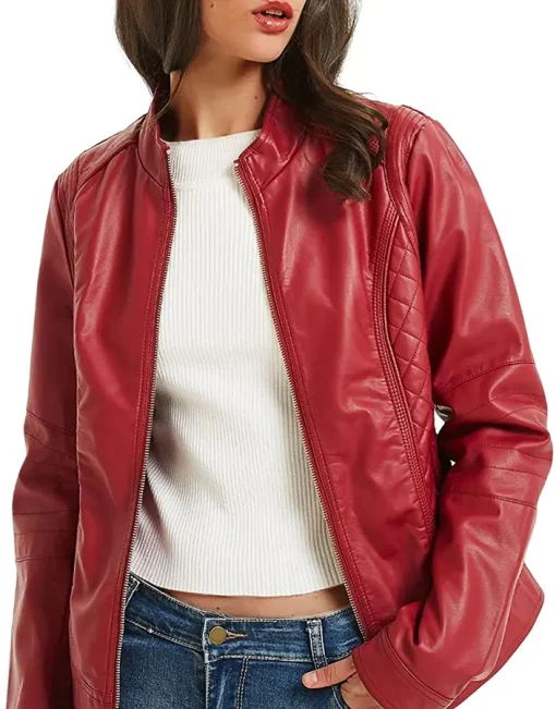 womens-zip-up-red-faux-leather-moto-jacket