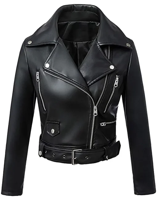 womens-zipper-pocket-faux-leather-black-moto-jacket