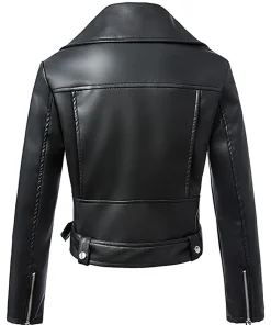 womens-zipper-pocket-faux-leather-black-moto-jacket