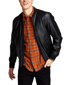 mens-black-faux-leather-bomber-slim-fit-jacket