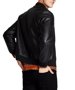 mens-black-faux-leather-bomber-slim-fit-jacket