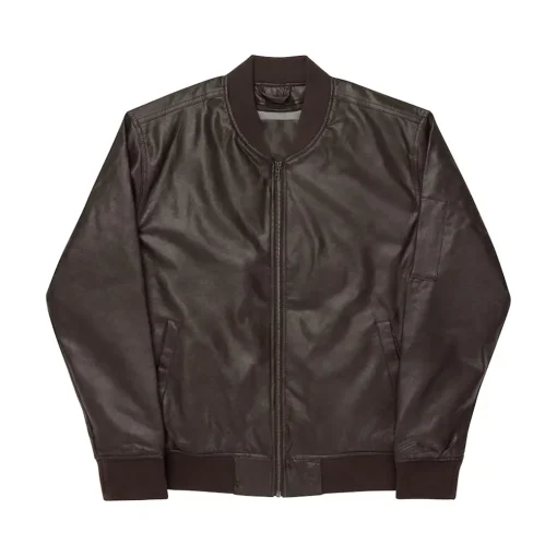 mens-utility-brown-faux-leather-bomber-jacket