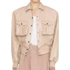 womens-beige-faux-leather-bomber-jacket