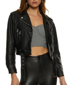 womens-belted-black-faux-leather-jacket