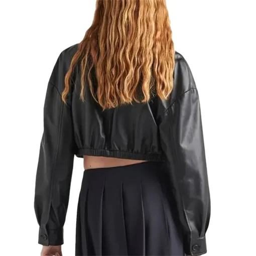 womens-black-cropped-faux-leather-bomber-jacket