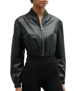 womens-black-faux-leather-cropped-bomber-jacket