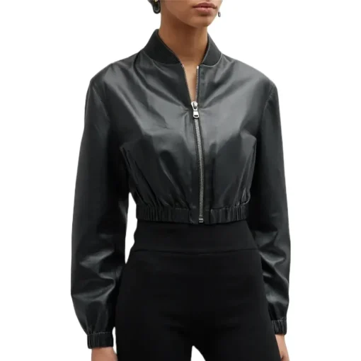 womens-black-faux-leather-cropped-bomber-jacket