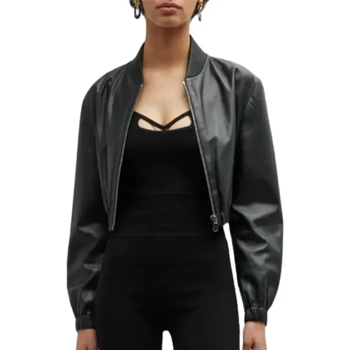 womens-black-faux-leather-cropped-bomber-jacket