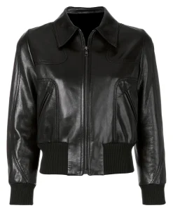 womens-black-faux-leather-sleek-bomber-jacket