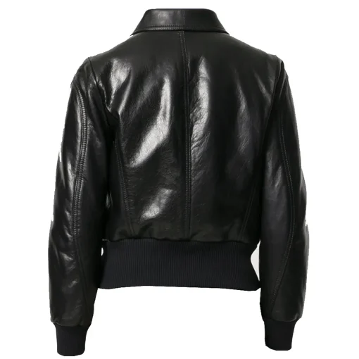 womens-black-faux-leather-sleek-bomber-jacket