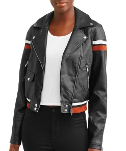 womens-black-faux-leather-varsity-stripes-bomber-jacket