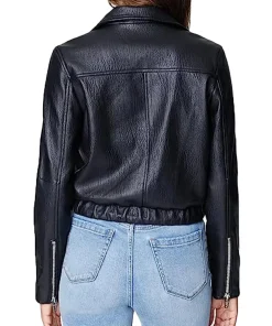 womens-blue-faux-leather-bomber-jacket