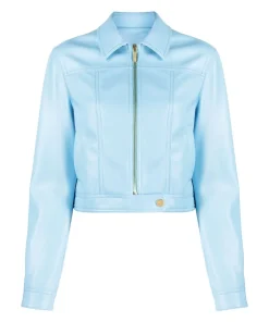 womens-blue-faux-leather-zip-up-jacket