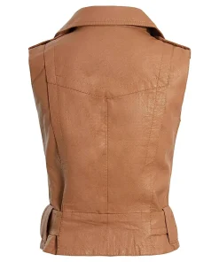 womens-brown-faux-leather-gilet-biker-vest