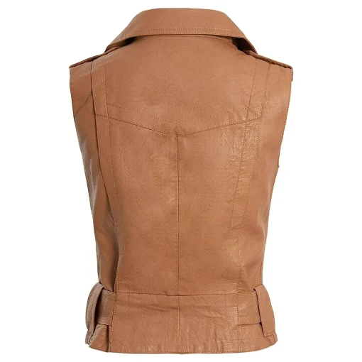 womens-brown-faux-leather-gilet-biker-vest