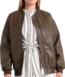 womens-brown-faux-leather-oversized-bomber-jacket